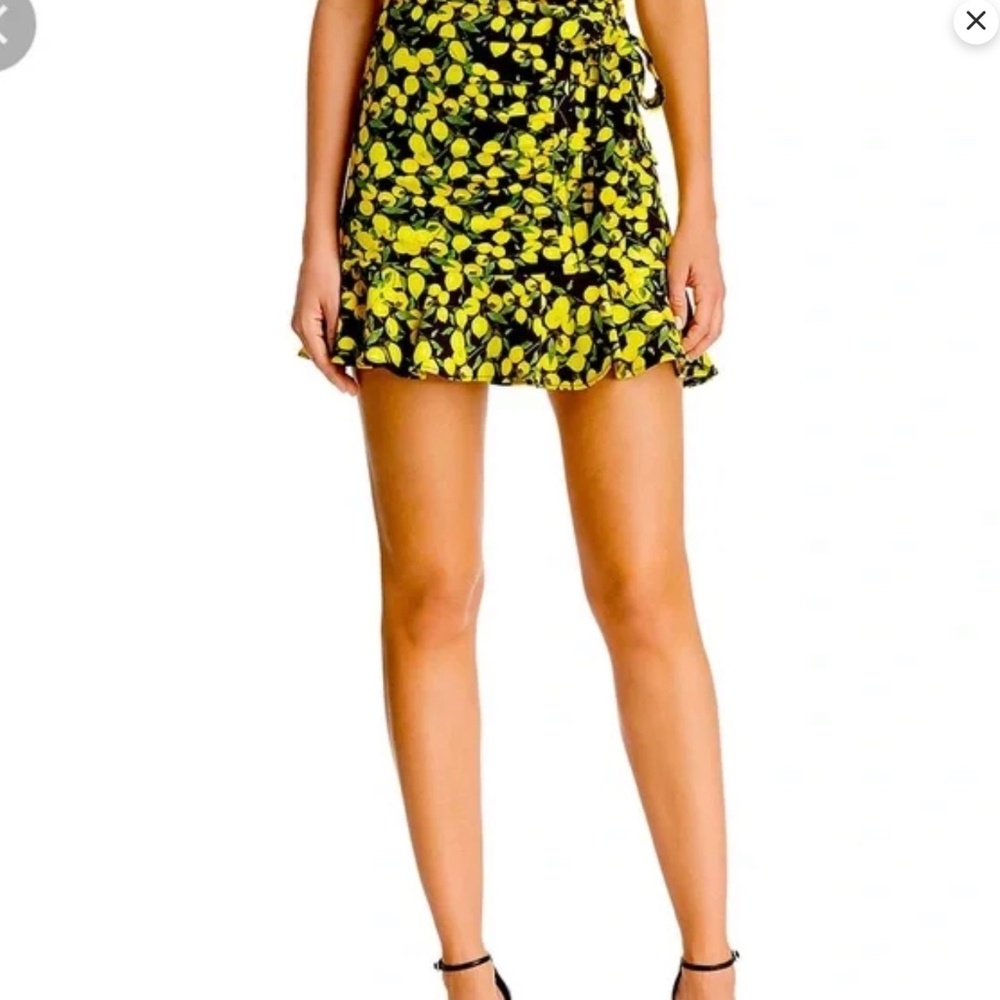 Parker Womens Lemon Printed Mini Skirt